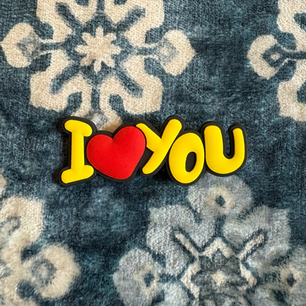 Yellow and Red “I Love You” Bogg Bag Charm